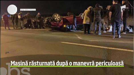 O manevră periculoasă a unui şofer din Timiş i-a băgat toată familia în spital