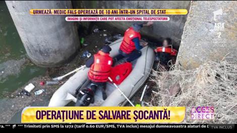 Momentul în care o fată de 17 ani, care a vrut să se înece, a fost scoasă degerată din apă. Imagini dure!