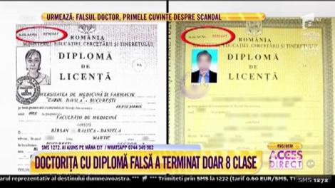 Raluca Bîrsan, medicul fals de la Spitalul Judeţean Ilfov, a falsificat diploma de licență a unui jurnalist