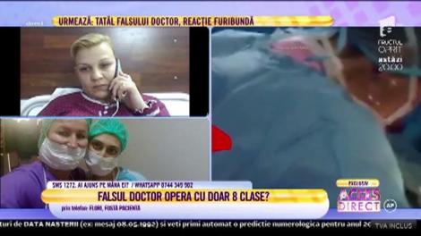 Flori, fostă pacientă a medicului fals, Raluca Bîrsan: M-a cusut
