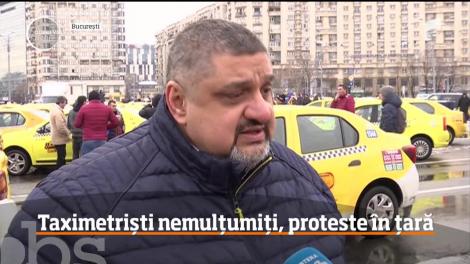 Mii de taximetrişti au protestat în mai multe oraşe din România, nemulţumiţi de modul de funcţionare a platformelor de ride-sharing!