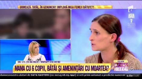 Mama Nicoleta este ameninţată de soţ cu moartea. Bărbatul îşi loveşte soţia şi pe una dintre fiice