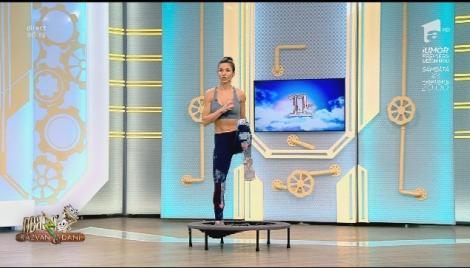 Fitness la Neatza cu Diana Stejereanu. Antrenament anticelulitic pe saltea rebound