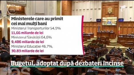 Cu o întârziere de aproape trei luni, bugetul de stat pe 2019 a fost votat în Parlament