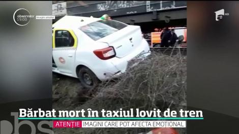 Şoferul taximetrului lovit de tren se juca pe telefon şi nu s-a asigurat la trecere. Femeia care a supraviețuit a spus tot!