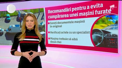 Recomandări pentru a evita cumpărarea unei maşini furate