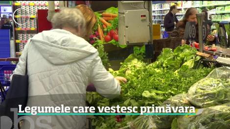 Primele legume de primăvară şi-au făcut deja apariţia pe rafturi şi pe tarabe