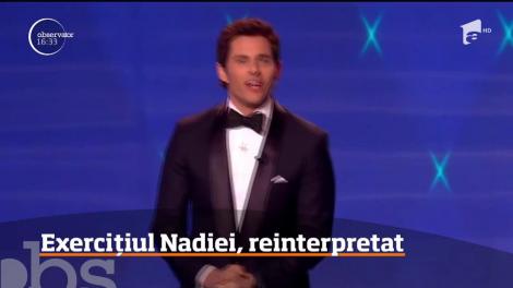 Imagini de colecție! Exercițiul de 10 al Nadiei Comăneci, reinterpretat de un actor celebru. Ce notă i-a dat gimnasta