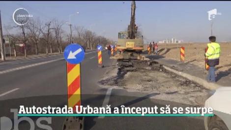 Inaugurată cu mare fast la finalul anului trecut, Autostrada Urbană a &icirc;nceput să se surpe
