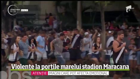 Pasiunea pentru fotbal a dus la confruntări violente la porţile celebrului stadion Maracana din Rio de Janeiro
