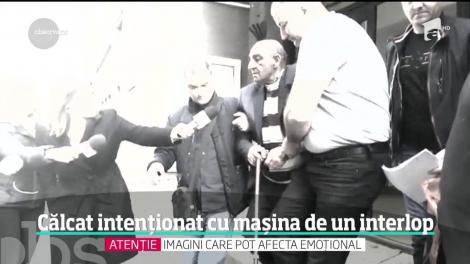 Imagini şocante filmate în Bucureşti. Un şofer a trecut intenționat cu maşina peste picioarele unui pieton