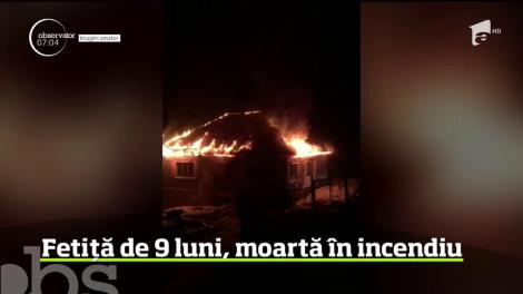 O fetiţă de 9 luni a pierit într-un incendiu, la Târgu Lăpuş, în judeţul Maramureş
