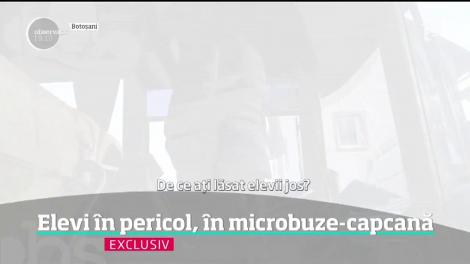 Elevi în pericol, în microbuze-capcană. Şoferul microbuzului din care a căzut o elevă de 12 ani a fost reţinut