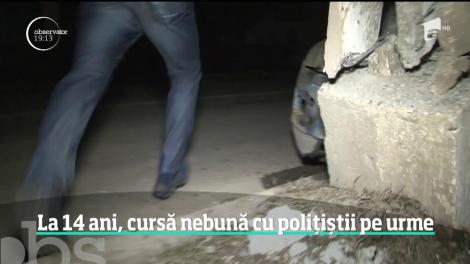 La 14 ani, cursă nebună cu polițiștii pe urme. Imagini incredibile pe o şosea din Rădăuţi