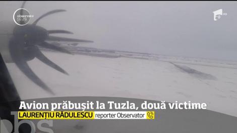 Update: Avion prăbușit la Tuzla. Co-pilotul a murit, iar pilotul se află în stare gravă