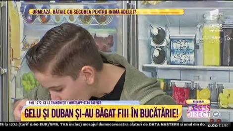 Gelu Voicu şi Andrei Duban și-au băgat fiii în bucătărie. Cele doua vedete au au gătit plăcintă după rețeta bunicii