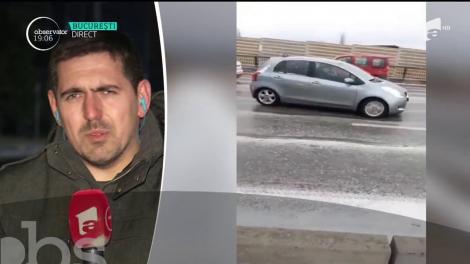 Video. Accident cumplit, cauzat de viscol! Un microbuz cu nouă pasageri s-a răsturnat