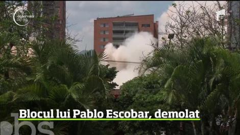 Blocul unde a locuit celebrul traficant de droguri Pablo Escobar, demolat prin implozie
