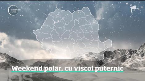 Weeknd polar, cu viscol puternic. La munte şi în Deltă vântul a suflat cu forţa unui uragan de categoria întâi