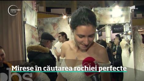 Mirese în căutarea rochiei perfecte, la Târgul de Nunți din București