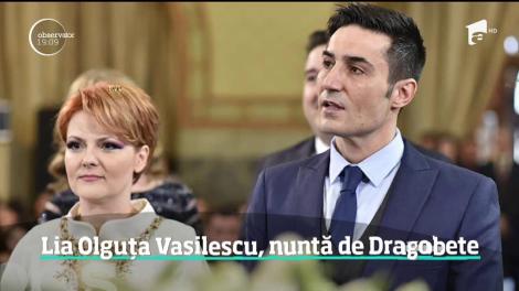 Lia Olguţa Vasilescu și Claudiu Manda s-au căsătorit. Cununia religioasă a fost oficiată de mitropolitul Olteniei