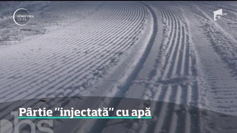 În premieră pentru România, o pârtie din Poiana Braşov va fi injectată cu apă