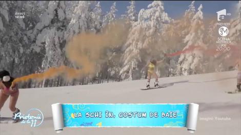 Schiatul în costum de baie, cea mai tare activitate din Siberia