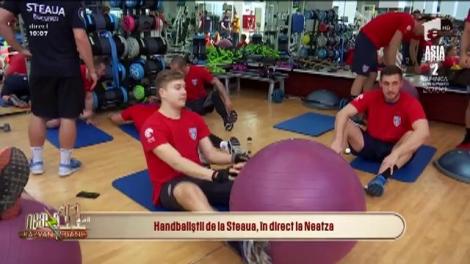 Handbaliștii de la Steaua, antrenament în direct la Neatza. Cu cine se vor lupta pentru titlul de campioană