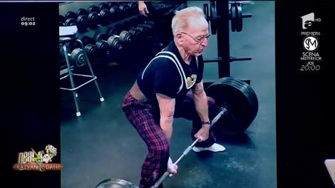 Smiley News. Un bunic în vârstă de 83 de ani ridică 183 de kilograme
