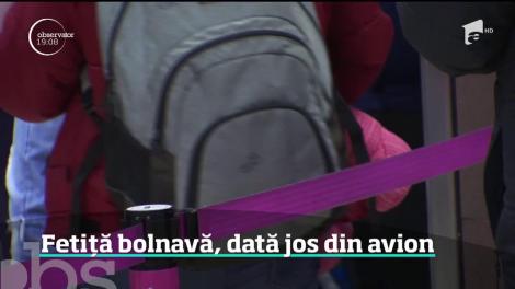 O fetiţă grav bolnavă a fost dată jos din avionul care trebuia s-o ducă spre un spital din Italia. Pilotul i-a refuzat zborul salvator