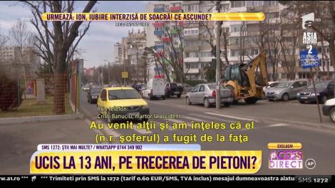 Martorul accidentului în care un băiețel de 13 ani a decedat, face declarații șocante: „Șoferul l-a văzut de la distanță”