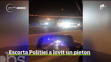 O femeie a ajuns la spital, după ce a fost lovită de o maşină de poliţie