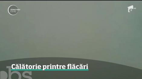 Un tren din Rusia a trecut, la propriu, prin foc! Asta pentru că zona pe care o traversa a fost cuprinsă de incendii de vegetaţie