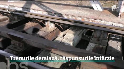 Şine vechi, şuruburi lipsă şi traverse de lemn putrezite. Sunt câteva dintre cauzele care au dus la deraierea a două trenuri într-o zi