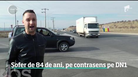 Șofer de 84 de ani, pe contrasens pe DN1, între Ploieşti şi Câmpina