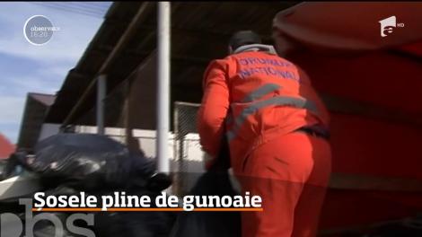 Unul dintre cele mai frumoase drumuri din judeţul Gorj, confundat de șoferi cu un enorm tomberon