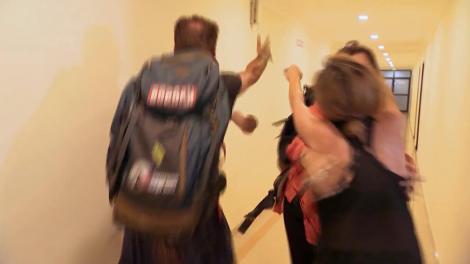 Teleșpan și Morodan, în culmea fericirii. Le-au sărit în brațe și-au țipat cât au putut de tare