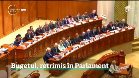 Bugetul, retrimis în Parlament de către Klaus Iohannis