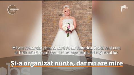 Povestea unei femei care și-a organizat nunta, deși nu are mire: ”Mi-am ales și rochia și pantofi!”