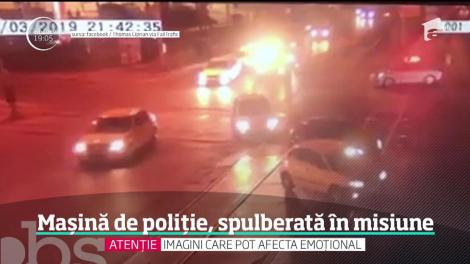 Doi poliţişti aflaţi în misiune au fost răniţi, în urma unui grav accident, într-o intersecţie din Capitală!