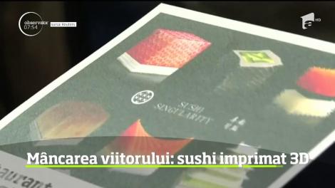 Japonezii încearcă să revoluţioneze modul în care mâncăm. O companie niponă a prezentat un aparat care este capabil să imprime sushi 3D personalizat