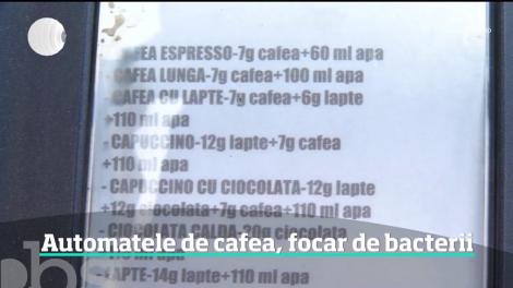 Automatele de cafea, un focar de bacterii