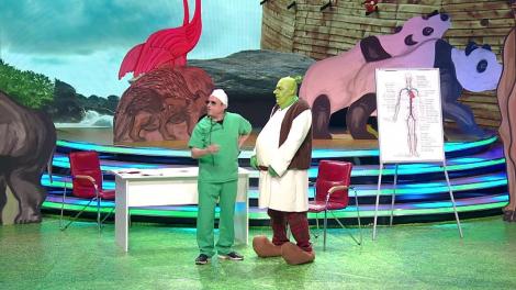 Shrek vrea să-și facă un lifting facial la doctorul Claudiu Bleonț, la Scena Misterelor!