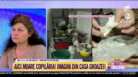 Locul în care mama Mădălina îşi ţine cei trei copii! Imagini din garsoniera groazei!