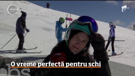 Vreme perfectă pentru schi pe pârtiile înalte din Sinaia