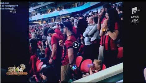 Tăticul anului! Cum poți să mergi pe stadion cu fetița și să te uiți liniștit la meci! Un bărbat a găsit soluția (VIDEO)