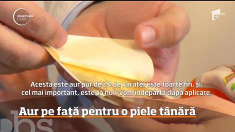 Masca din foița de aur, elixirul tinereții. Masca prefererată a celebrităților