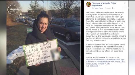 O româncă a uimit America! A fost prinsă la cerșit, deşi purta accesorii de câteva sute de dolari - Video