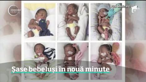 O tânără din Texas a adus pe lume şase bebeluşi, în doar nouă minute!