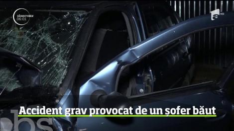 Un sofer băut a provocat un grav accident de circulaţie pe DN 67! Doi oameni au ajuns la spital